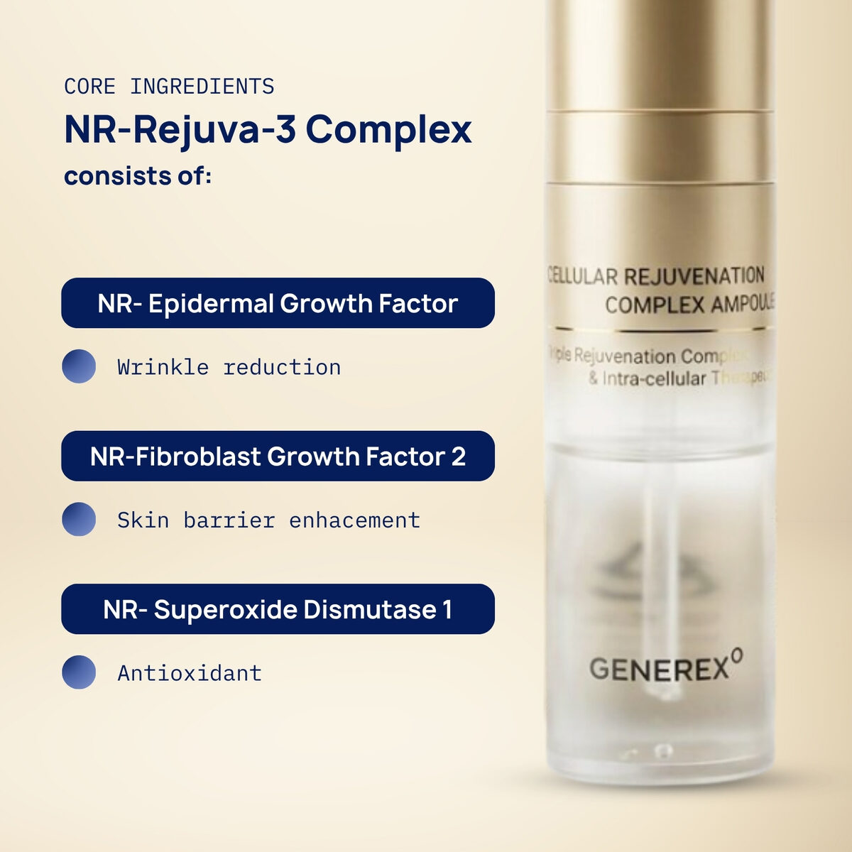 Generex Cellular Rejuvenation Complex Ampoule, product photograph