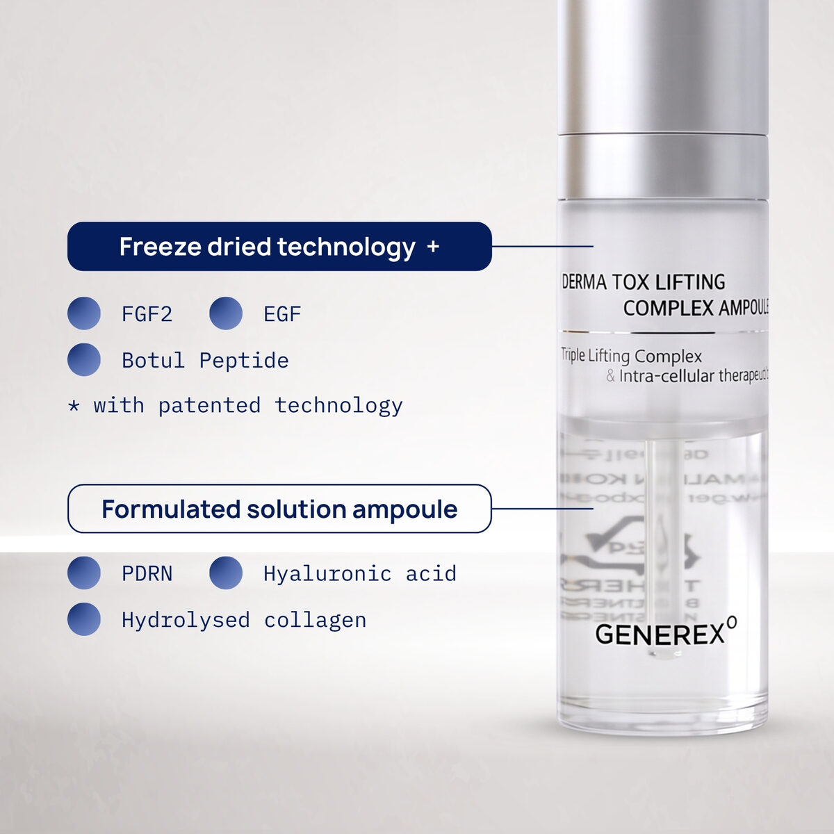 Generex Derma Tox Lifting Complex Ampoule, product photograph