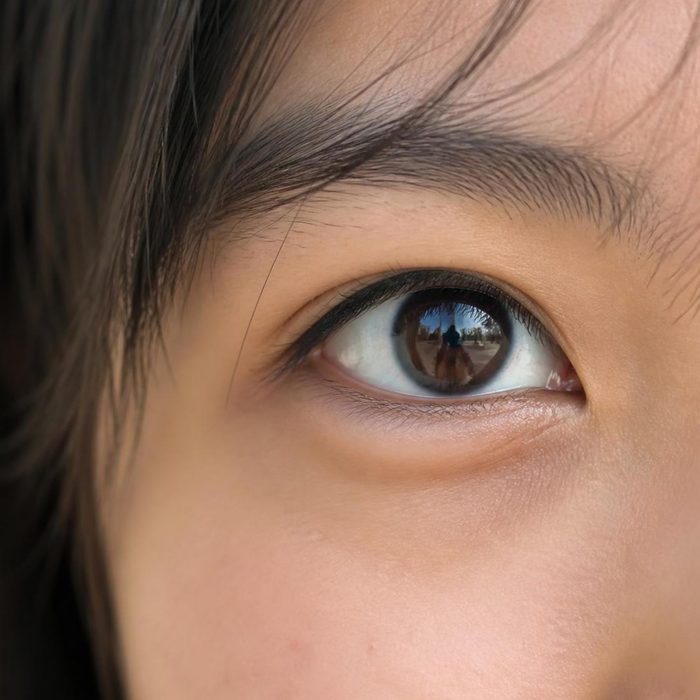 Step 1, Cleanse. A bare, clean under-eye before application